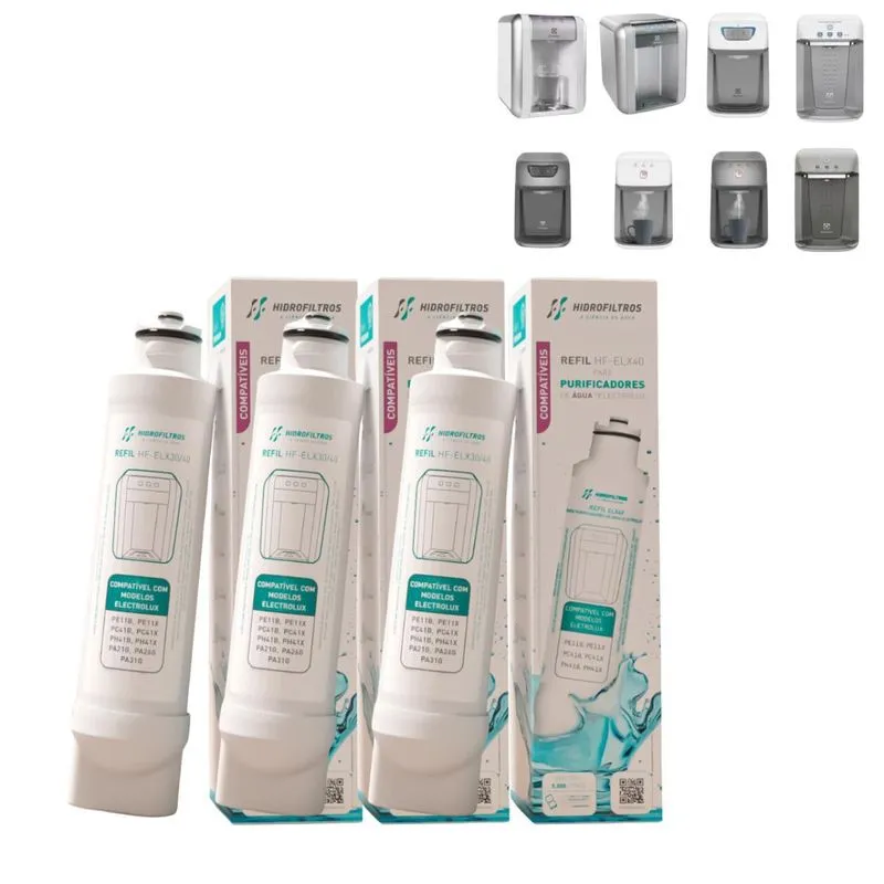 Kit 3 Filtros Refil Electrolux PE11B PE11X PA21G PA31G PC41B
