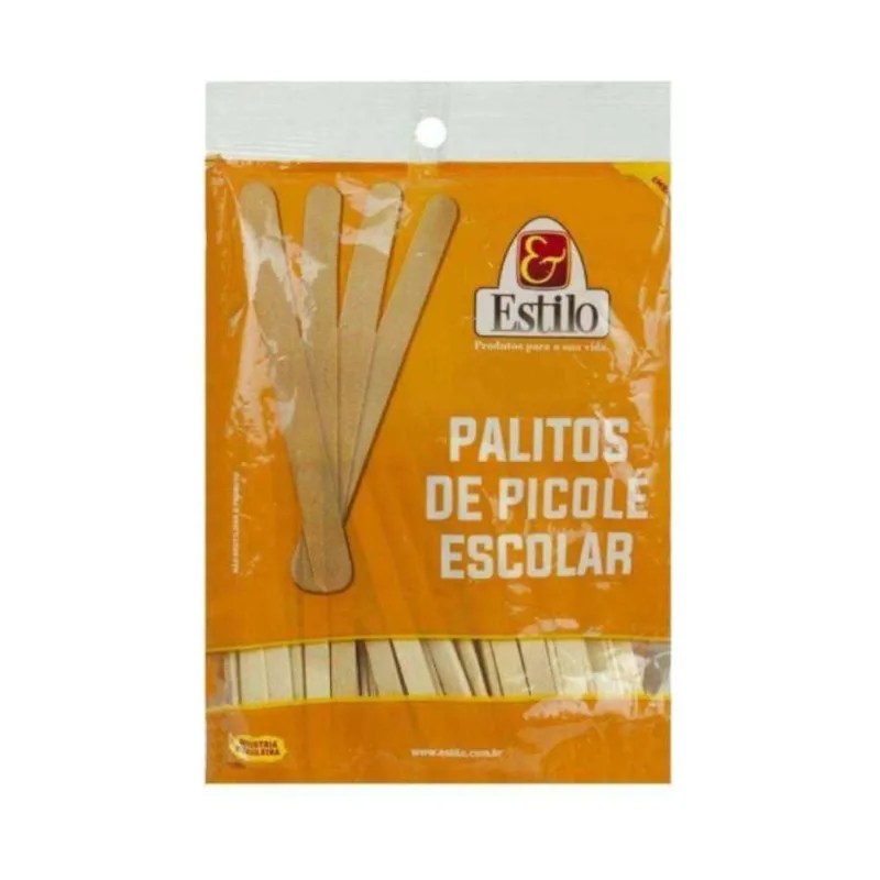 Kit 100 Palito Picolé Sorvete Redondo Forma Picolé Sorvete