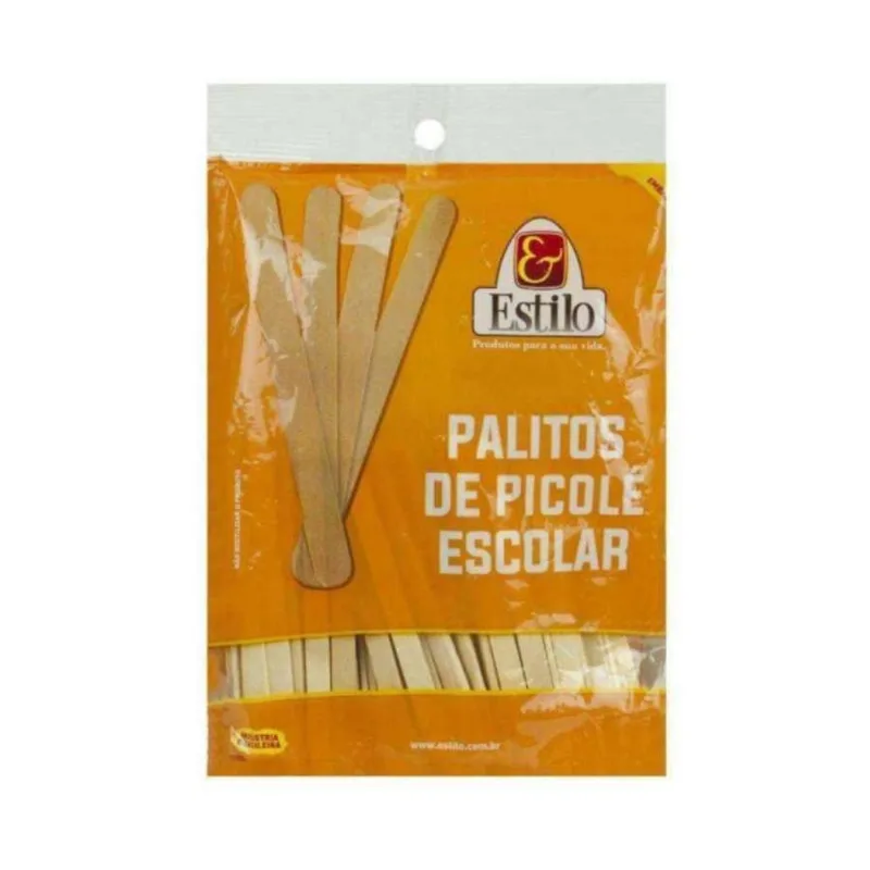 Kit 1200 Palito Picolé Sorvete Redondo Forma Picolé Sorvete