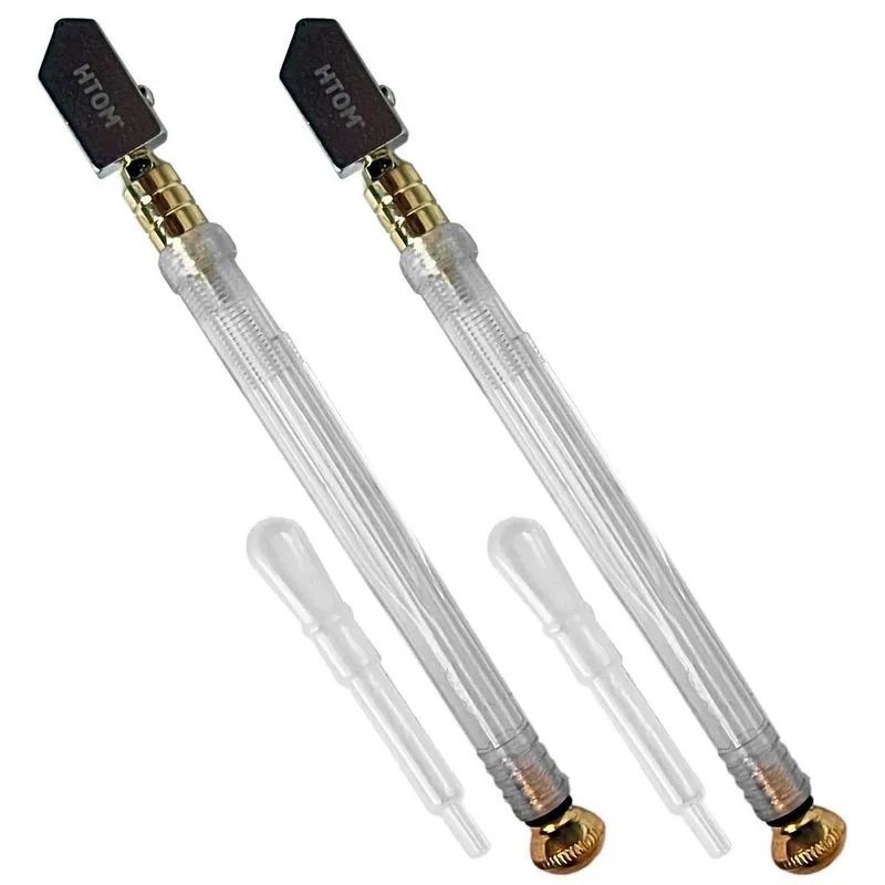 Kit 2 Cortador De Vidro A Óleo Autolubrificante Profissional