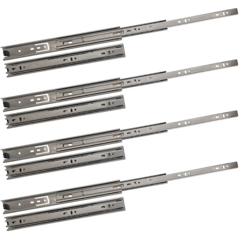 Kit 8 Corrediça Telescópica 300Mm X 35Mm 35Kg Gaveta 4 Par