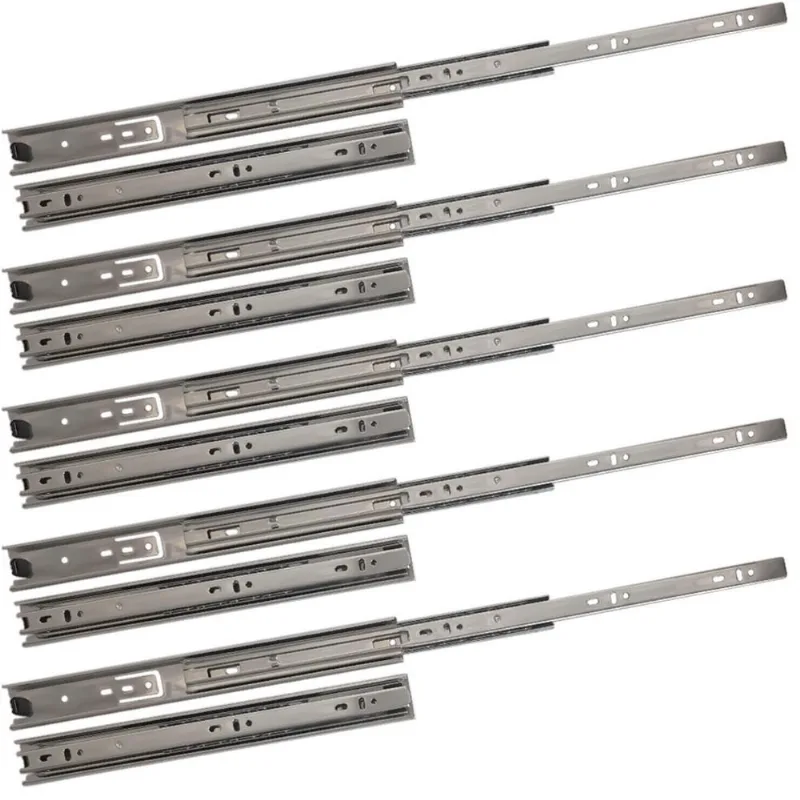 Kit 10 Corrediça Telescópica 300Mm X 35Mm 35Kg Gaveta 5 Par