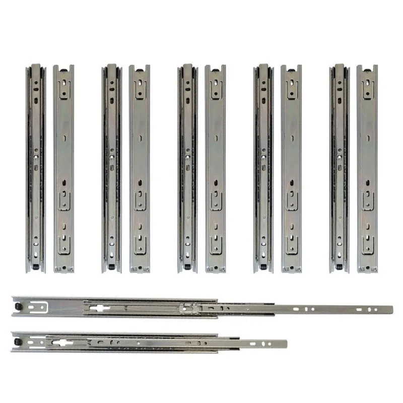 Kit 14 Corrediça Telescópica 40Cm Para Gaveta Trilho 7 Pares