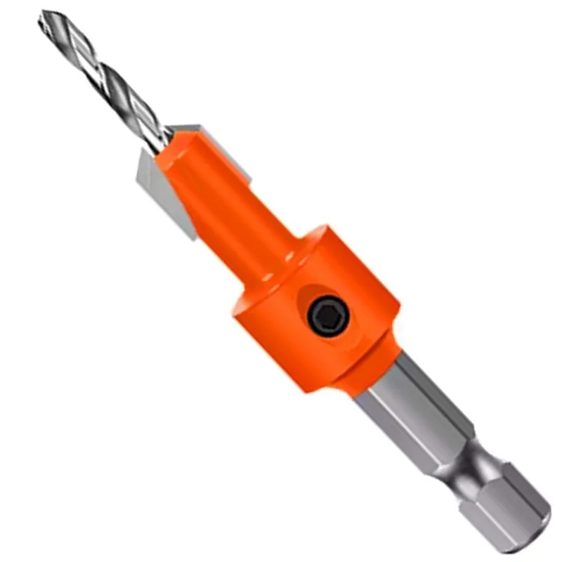 Broca Com Escareador 3Mm X 8Mm Encaixe 1/4 Rebaixo Madeira