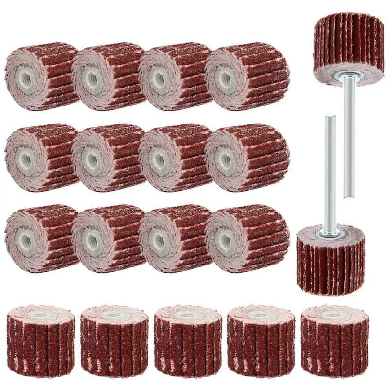 Kit Tubos De Lixa Flap Grão 80 A 600 Micro Retífica 16 Peças