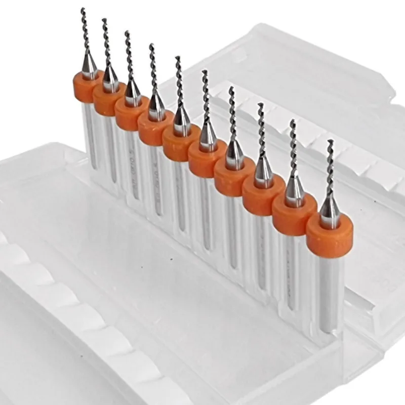 Kit 10 Broca Tungstênio 1Mm Haste 3Mm Pcb Placa Circuito