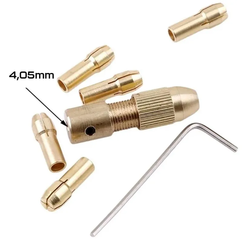 Kit Mandril E Pinças Para Motor Elétrico 4.mm Micro Retífica