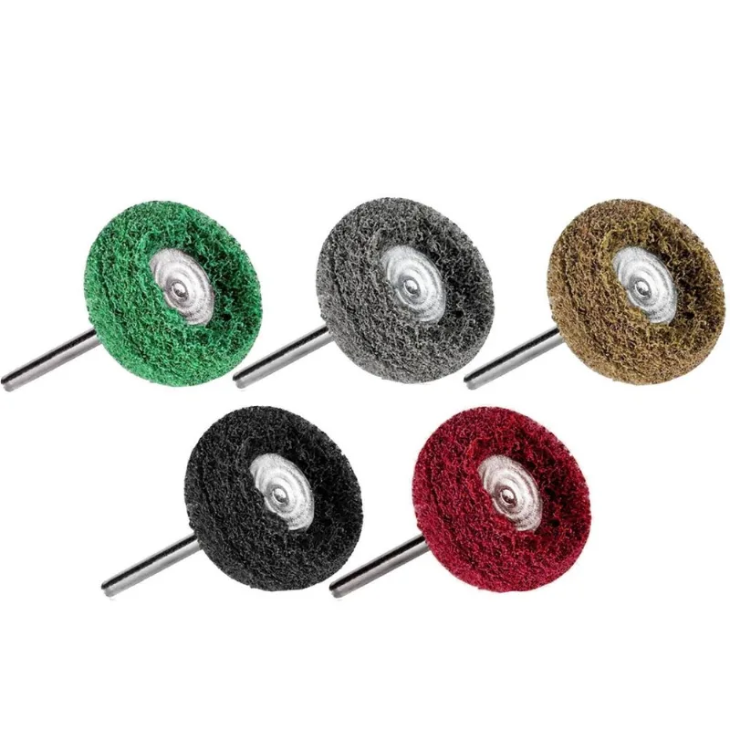 Kit 5 Escovas Polimento Nylon Grãos 120 A 800 Micro Retífica