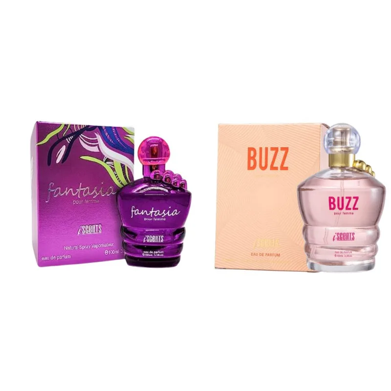 Kit 2 Perfumes importado I-scents FANTASIA-BUZZ 100ml Mulher