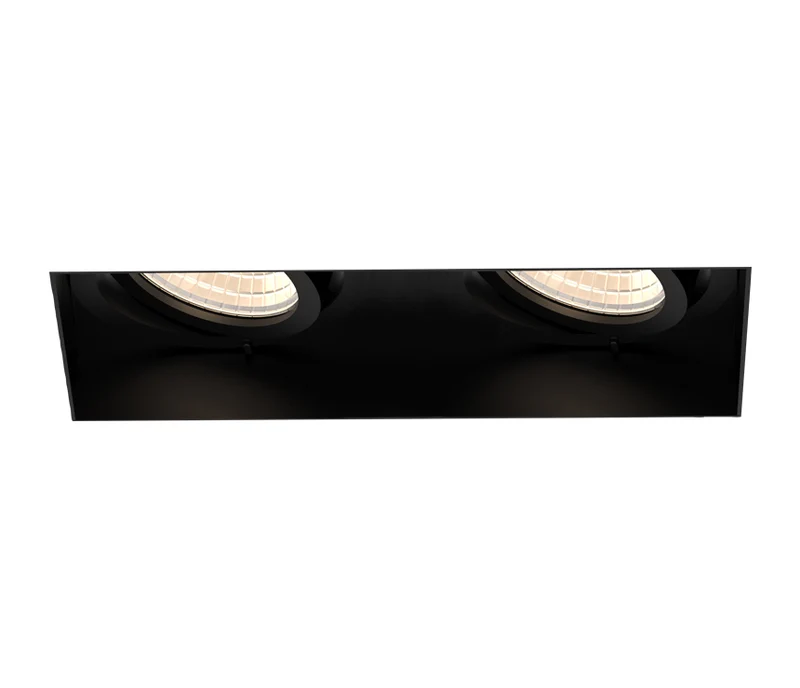 Tango Recessed 8.43" L x 5.00" W x 3.64" H / Black, with Frosted / TGO2TL01RGRG1530MFR