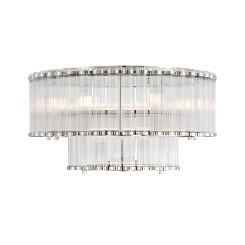 Eurofase Glasbury Flush Mount Polished Nickel / 24"
