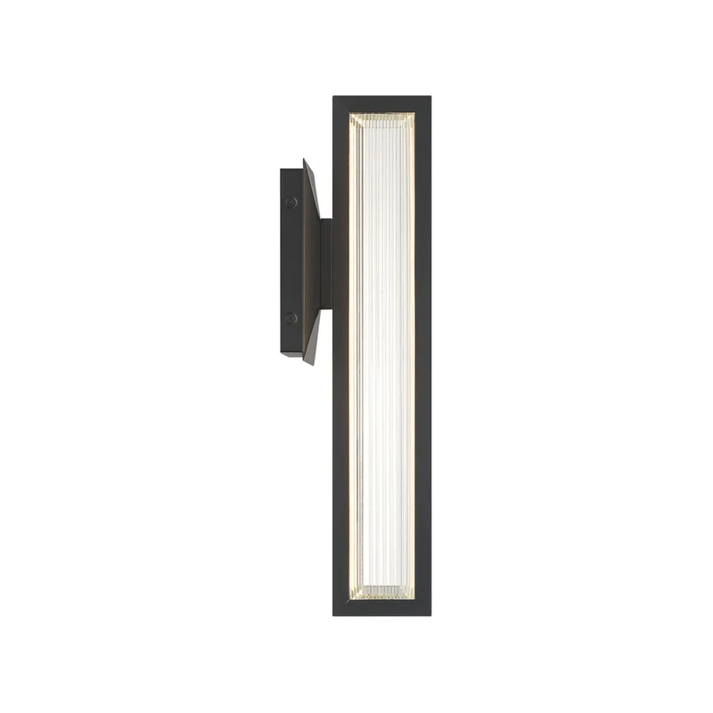 Eurofase Aelin Outdoor Sconce, 18 in. Height, Matte Black with Contemporary Crystal Accents 18"