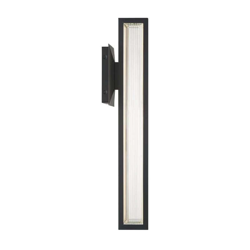 Eurofase Aelin Outdoor Sconce, 24 in. Height, Matte Black with Contemporary Crystal Accents 24"