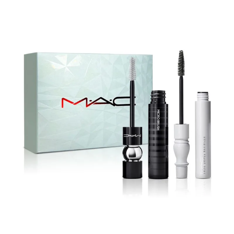 LASH ON STACK KIT False Lashes Maximizer White 8 G + Macstack Micro Mascara Brush Black 12 ml