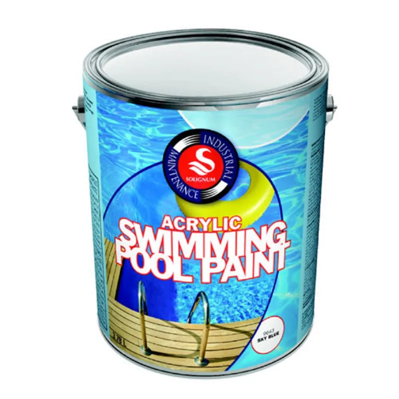 Solignum Acrylic Latex Swimming Pool Paint - Semi Gloss - Sky Blue - 3.78 L