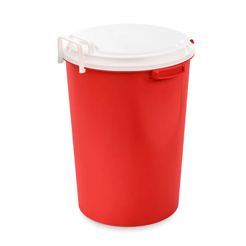 Tacho robusto con tapa mecanizada 50.9 litros Rey Plast