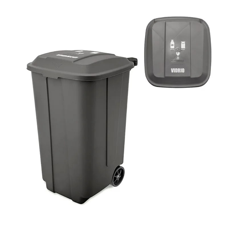 Tacho para reciclaje para vidrio 178 litros