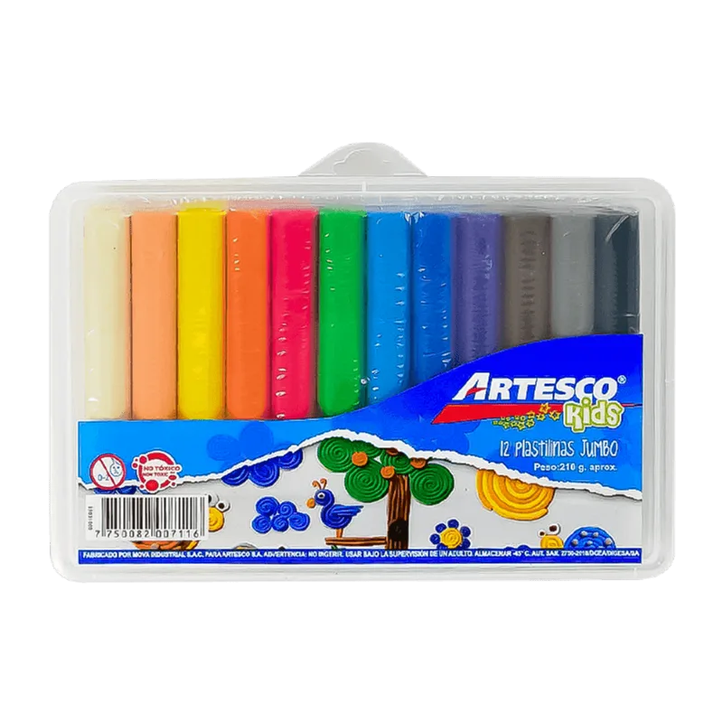 Masilla Jumbo|Set de 12 Colores Plastilina Jumbo|Set de 12 colores