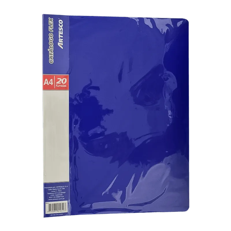 Catálogo Flex A4|Azul|20 Hojas Plásticas Catálogo Flex Azul 20 Hojas Plásticas