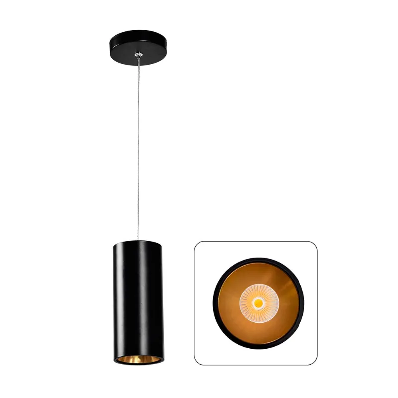 Lámpara Colgante Lightech 25W Negro Luz Cálida
