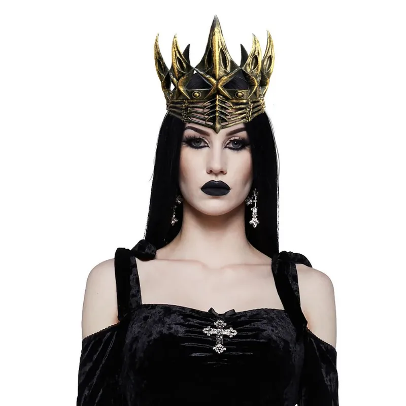Gothic Dark Raven Crown Para Cosplay E Eventos Temáticos
