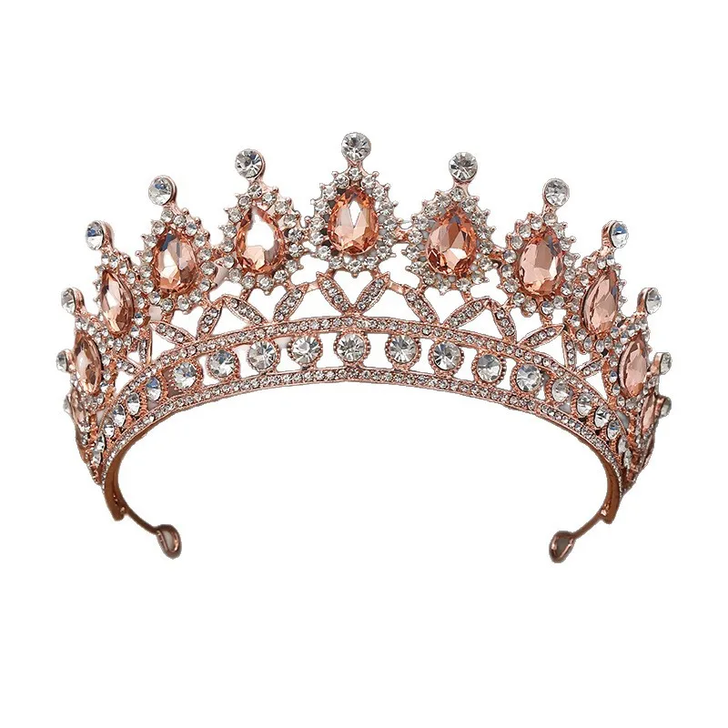 Tiara De Cristal Em Ouro Rosa Para Casamentos E Ocasiões Especiais