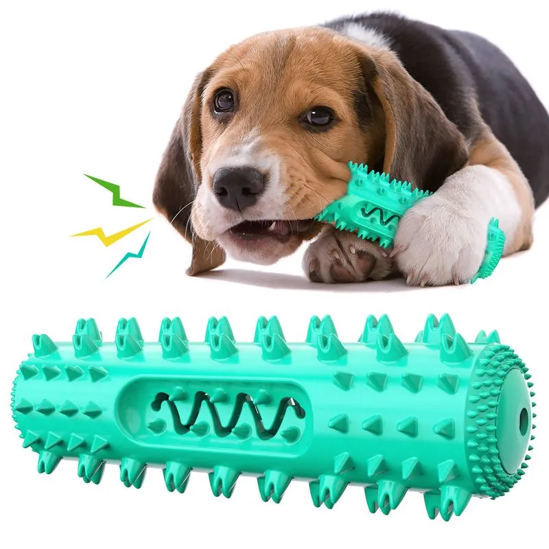 Brinquedo Para Mastigar Para Cães, Brinquedo Durável Squeaky Tpr Dental Stick Teal