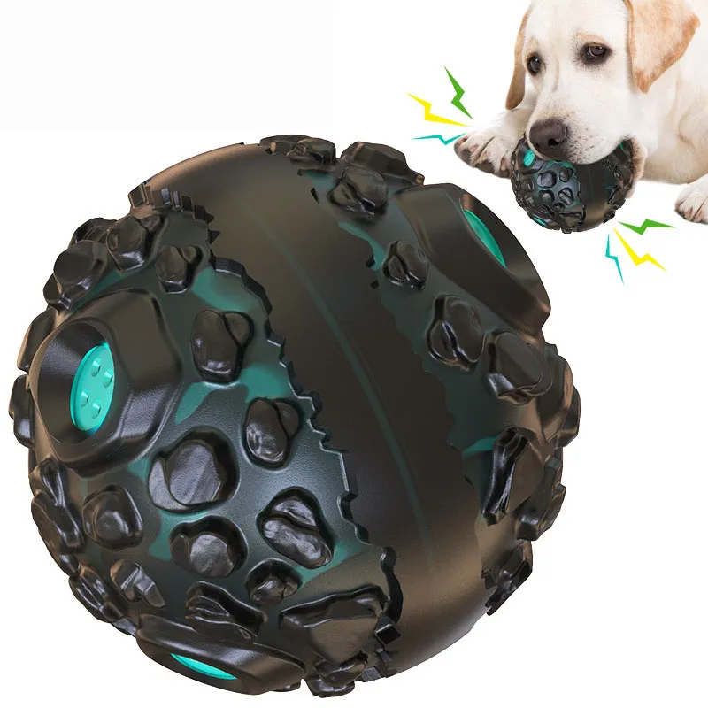 Brinquedo Dog Chew Ball, Durável, Texturizado, Com Som Estridente
