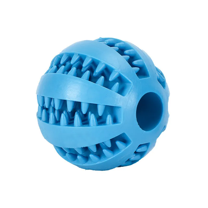 Brinquedo Tpr Durável Com Dispensador De Guloseimas Para Cães Chew Ball Azul