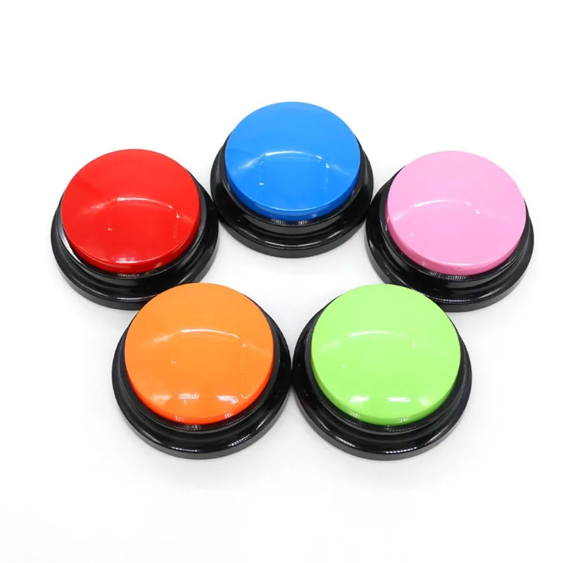 Brinquedo Gravável Para Treinar Animais De Estimação Dog Talking Buttons, Pacote Com 5