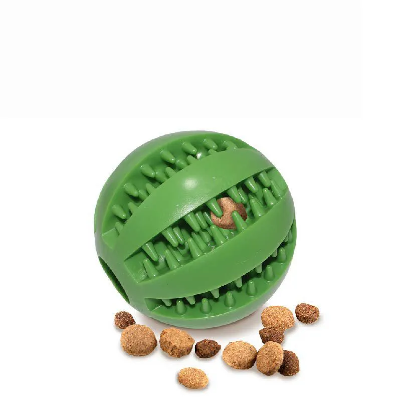 Bola Dispensadora De Guloseimas Para Cães Dental Chew Toy Green Rubber