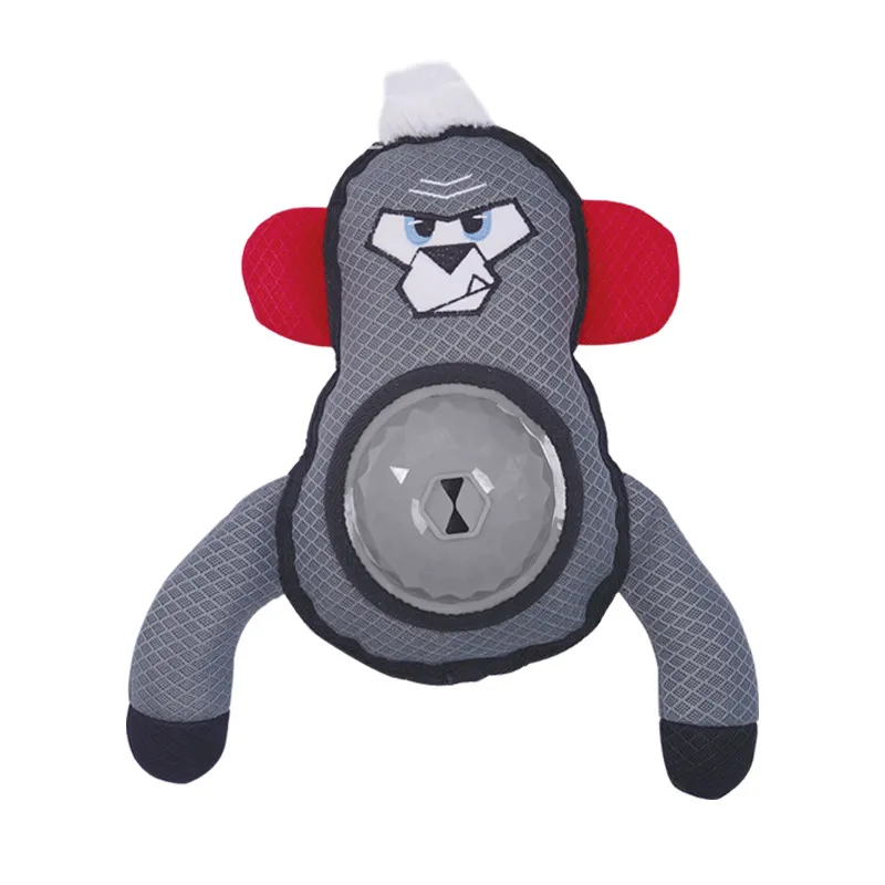 Brinquedo Para Mastigar De Pelúcia Para Cães Gorilla Grey