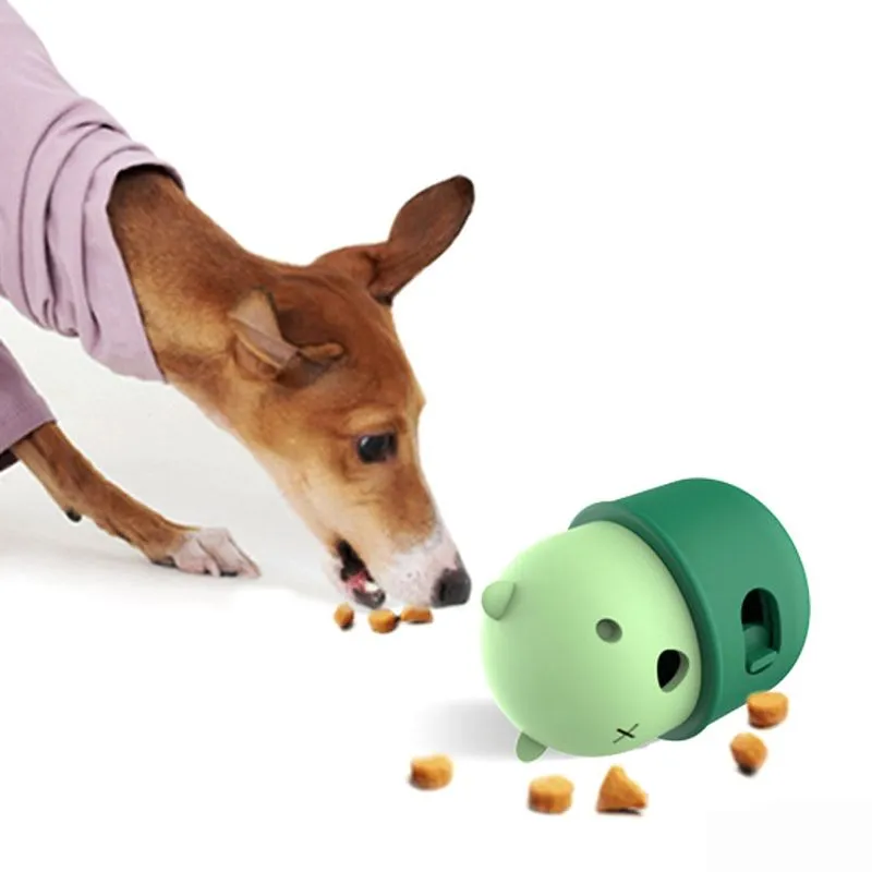 Copo Dispensador De Guloseimas Para Cães Toy Silicone Chew Green