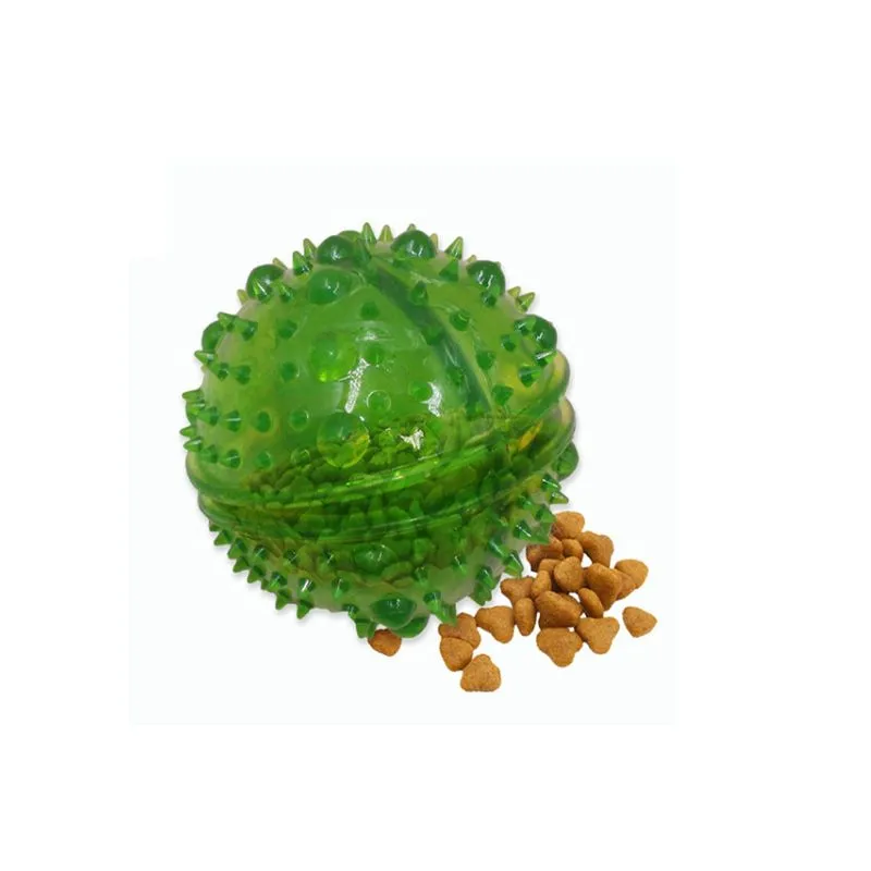 Bola Dispensadora De Guloseimas Para Cães Tpr Chew Toy Verde Para Cães