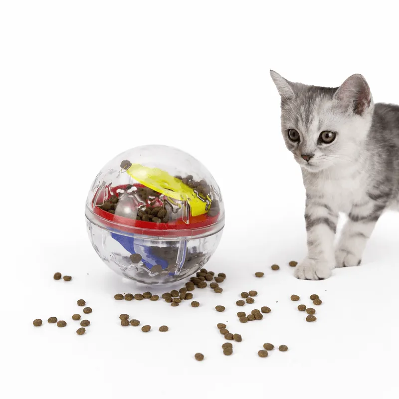 Dispensador De Guloseimas Para Animais De Estimação Ball Wobble Toy De 10 Cm Para Cães E Gatos