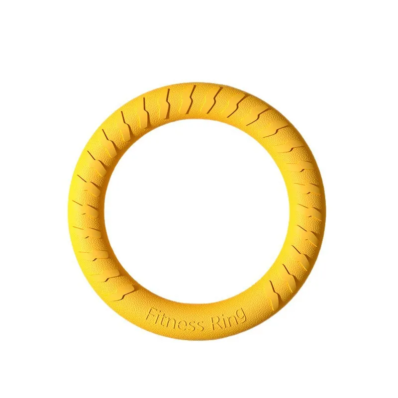 Dog Chew Ring Tug Toy Silicone 18 Cm Amarelo