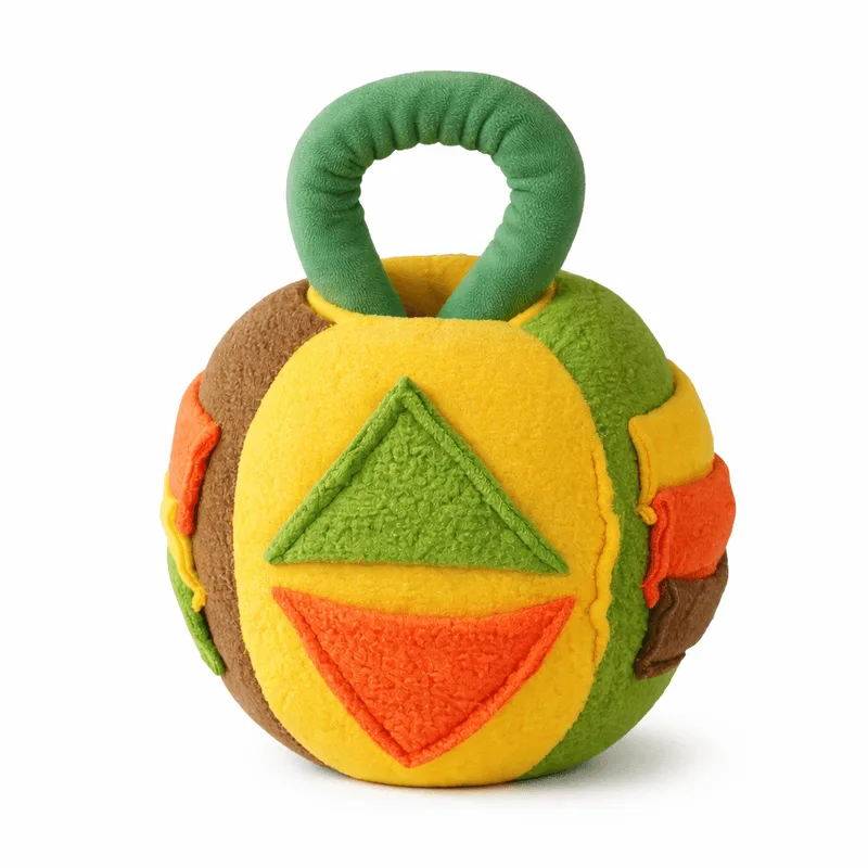 Dog Snuffle Plush Ball Toy Treat Puzzle Green Toy