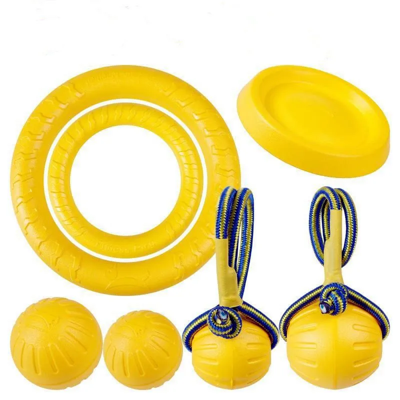 Conjunto De Brinquedos Para Cães Tug Eva Rope Ball E Frisbee Chew Toys Para Cães