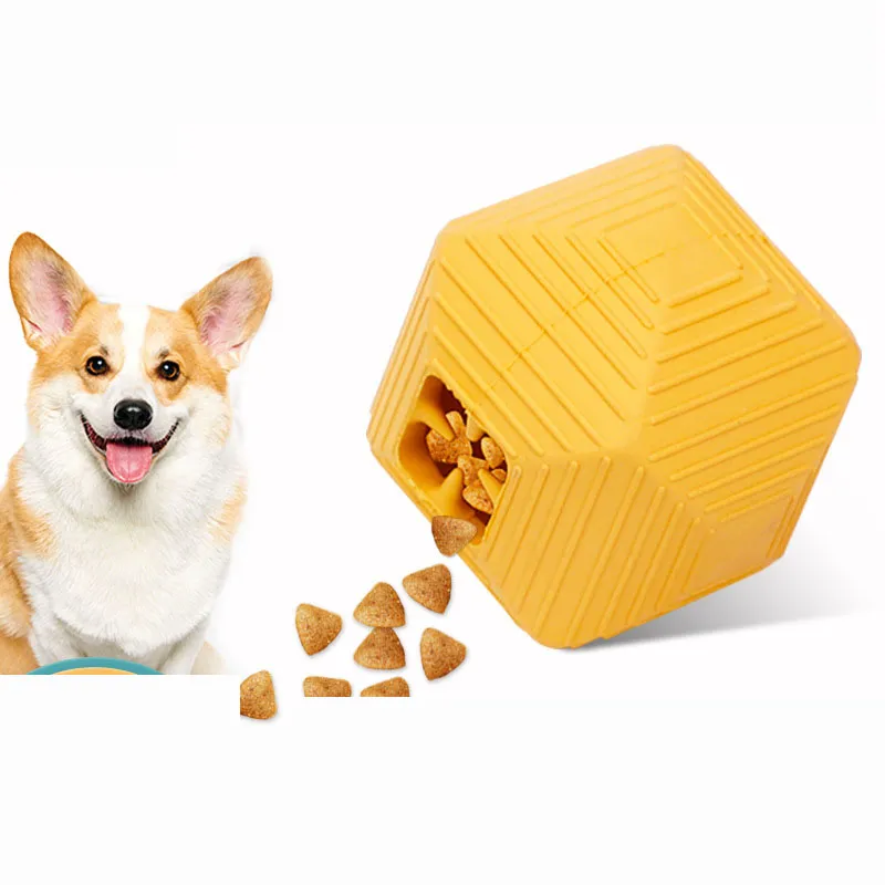 Brinquedo Dispensador De Guloseimas Para Cães, Bola De Quebra-cabeça Durável De Borracha