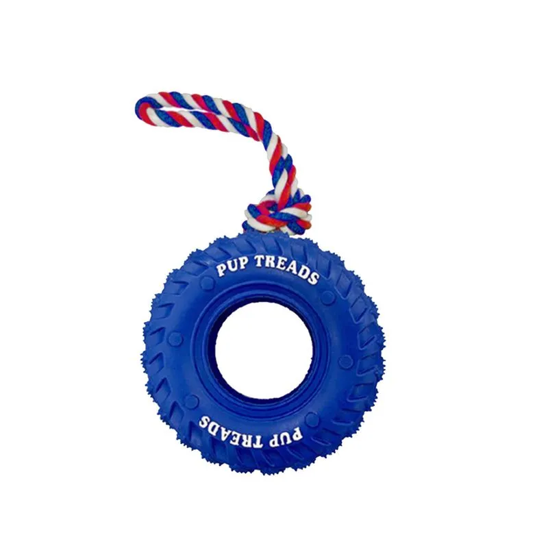Pneu De Brinquedo Dog Chew Com Corda Brinquedo De Rebocador Durável Para Cães Pequenos E Médios