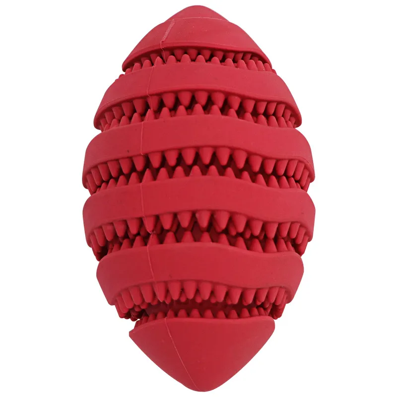 Dog Chew Toy Ball Squeaky, Dispensador De Guloseimas Durável, Rosa De Borracha