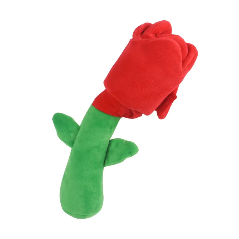 Brinquedo De Pelúcia Squeaky Crinkle Em Forma De Rosa Para Cães Pequenos