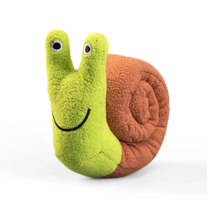 Brinquedo De Pelúcia Snail Dog Snuffle Interactive Chew Toy Brown