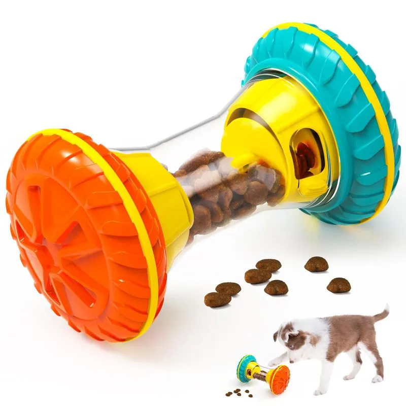 Dispensador De Guloseimas Para Cães Toy Slow Feeder Haltere Multicolorido