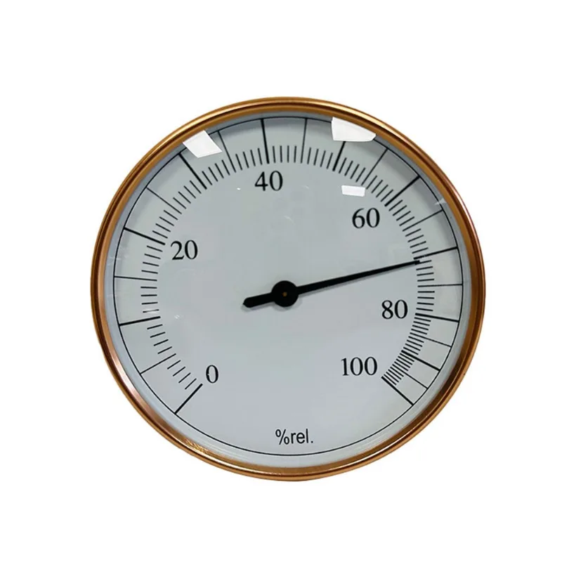 Medidor De Umidade E Temperatura De Sauna Montado Na Parede Dourado