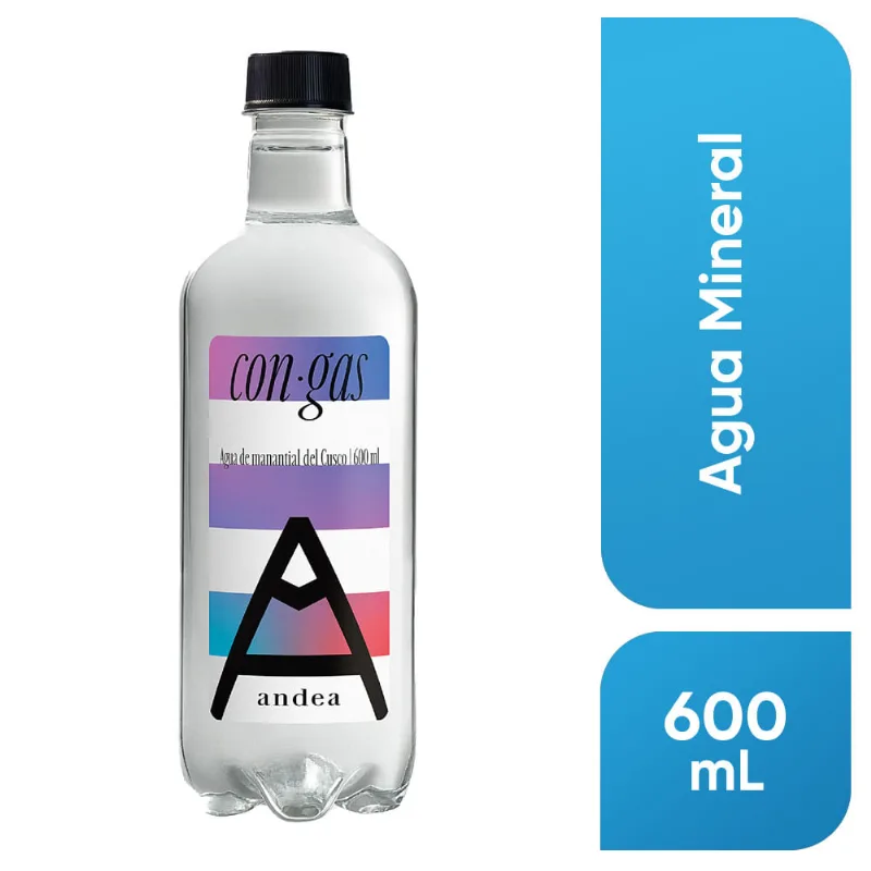 Agua con Gas ANDEA de Manantial Botella 600ml