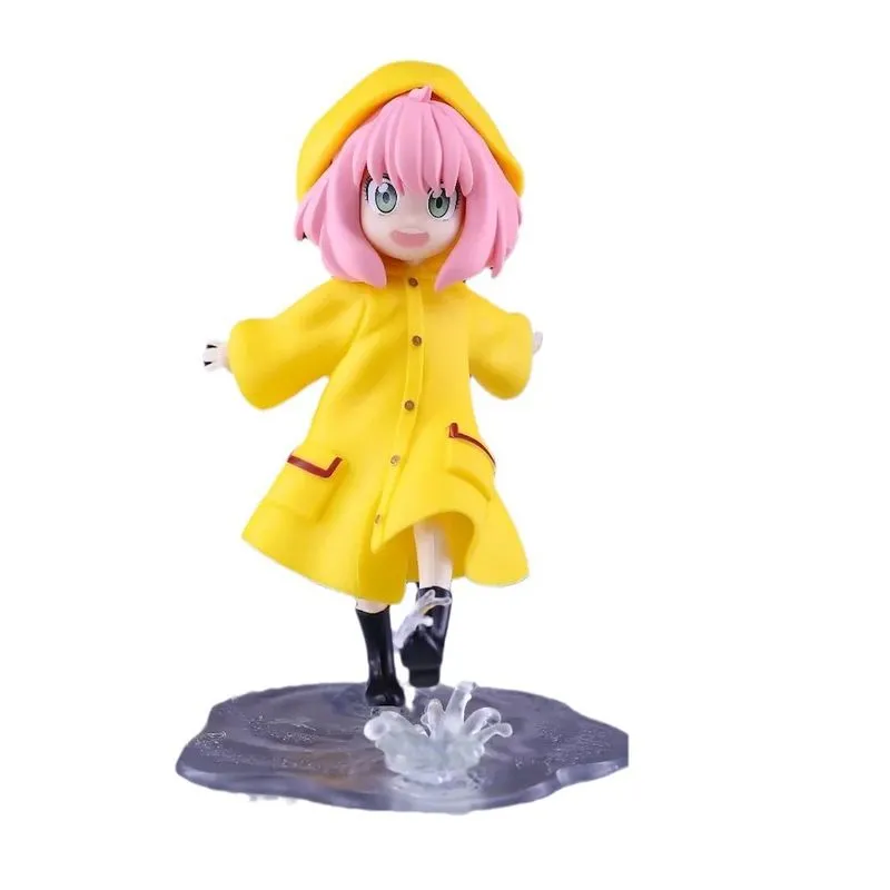 Figura De Anime Toy Spys Familys Anya Forger Com Capa De Chuva De 12,5 Cm