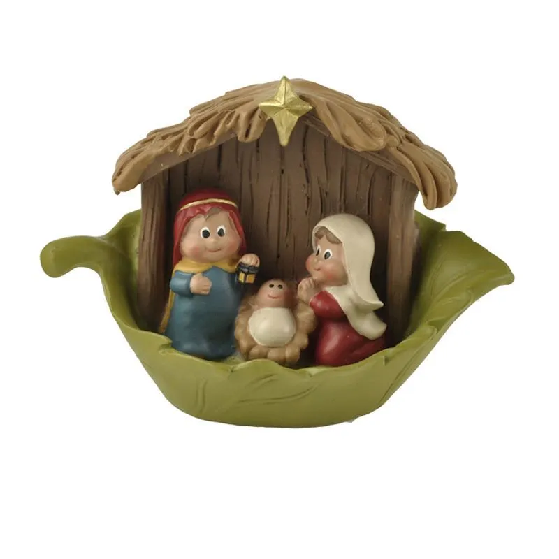 Figure Toy Collection Anime Birth Of Jesus, Resina De 11 Cm