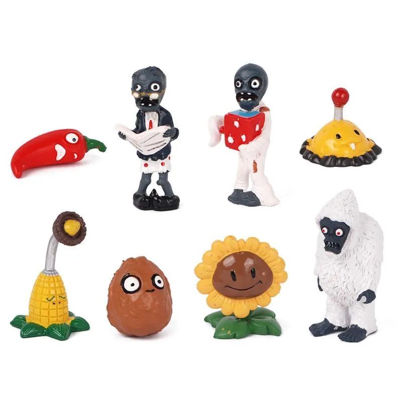 Figura De Brinquedo Wallnut Plants Zombies Decoration 8 Unidades