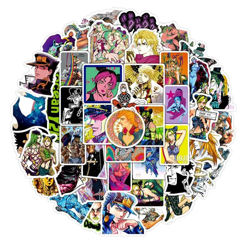 Adesivos Jojos Bizarres Adventures Anime Waterproof (50 Unidades)